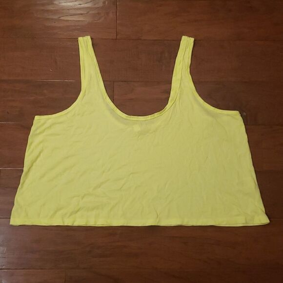 Bp Nordstrom Womens Washed Crop Swing Tank Top Yellow Size 3X NWOT - Picture 1 of 5